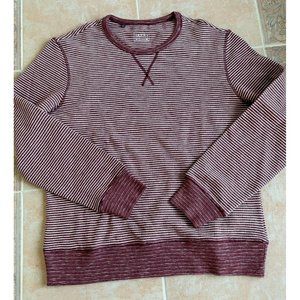 Jachs New York Sweatshirt Burgundy striped white cotton‎ blend  Men size M